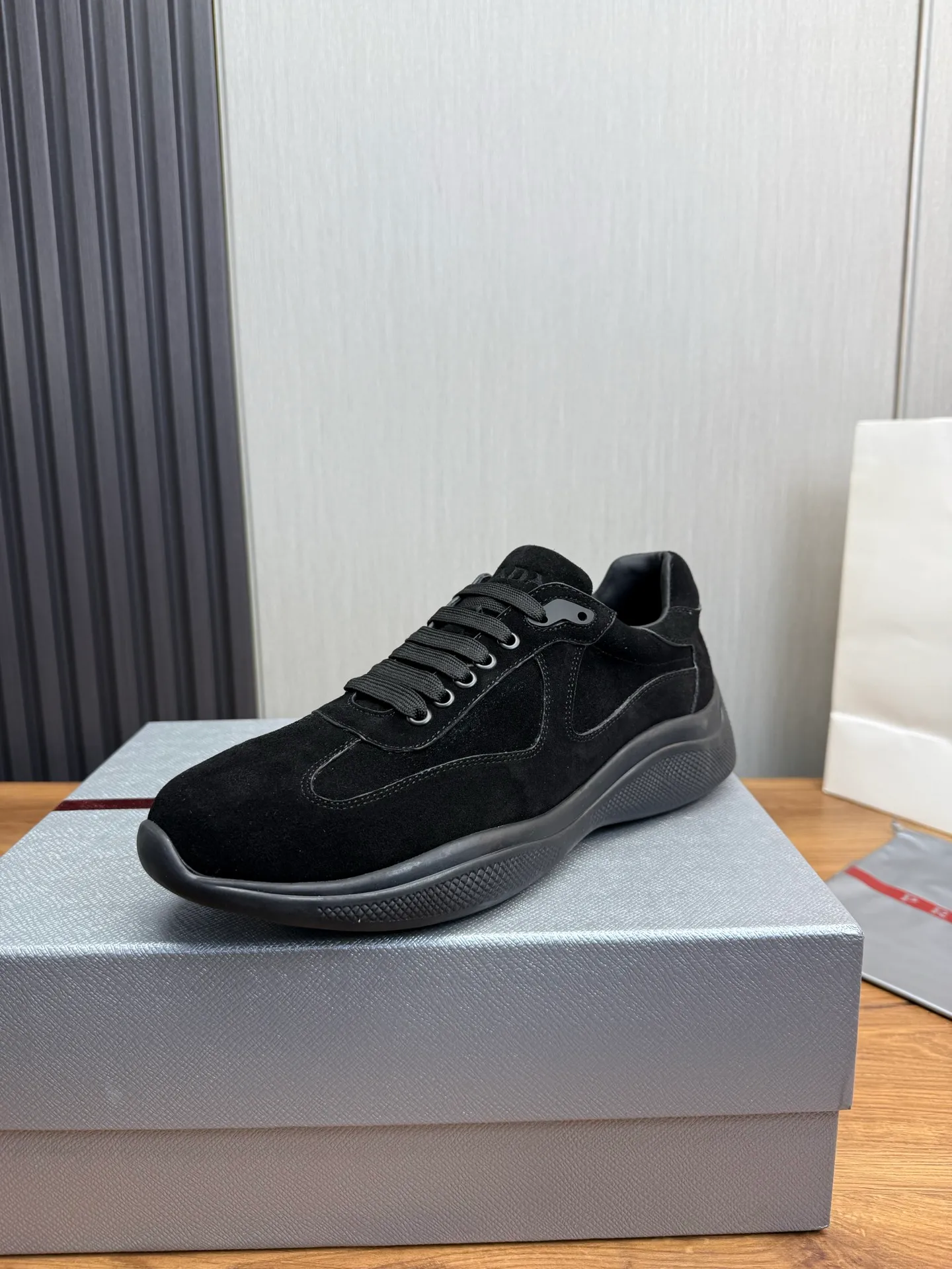 Men's shoes 💰540💰 [PRADA] Men's shoes are popular in the counter, official website is synchronized, 1 high-quality shipment ✔️Original frosted cowhide + cowhide lining, 1🆚1 replica, original sole, 38-45 (45 customized, non-refundable)